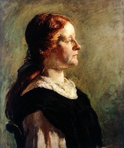 Ritratto di una ragazza con i capelli rossi da Donald Graeme MacLaren