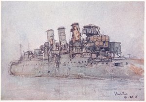 H.M.S. Vindictive, 25 aprile 1918, illustrazione da 