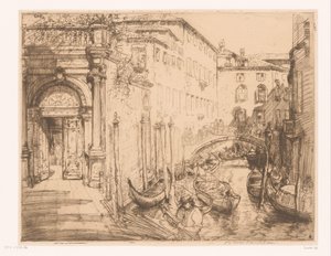Veduta di Venezia 1911 (Il palazzo bianco) da Donald Shaw MacLaughlan (signed by artist)