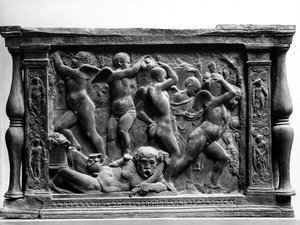 Baccanale di putti, pannello dalla base di 