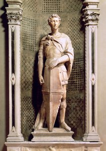 San Giorgio in una nicchia con un rilievo di San Giorgio che uccide il drago sotto