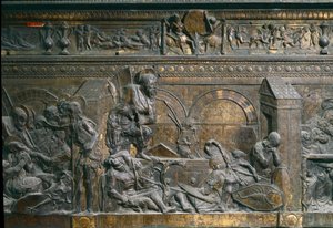La resurrezione di Cristo. (dettaglio) Bassorilievo del pulpito destro da Donatello