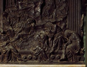 Adorazione nel giardino, dettaglio del pulpito sinistro, di Donatello, Basilica di San Lorenzo, Firenze da Donatello