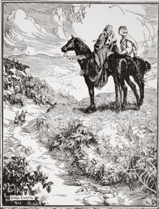 Mentre aspettavano sulla piccola collina boscosa, 1905 da Dora Curtis