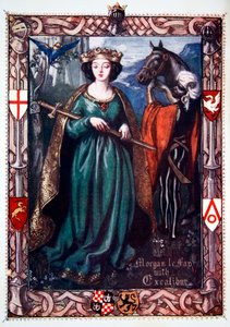 Morgan le Fay con Excalibur da Dora Curtis
