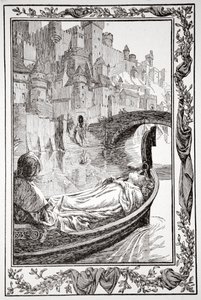 La chiatta scivolava lungo il fiume