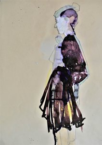 Profilo di una donna astratta da Doris Schmitz