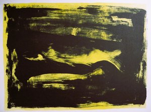 Giallo intenso, scuro, astratto da Doris Schmitz