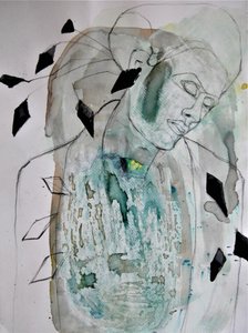Ritratto verde contemplativo