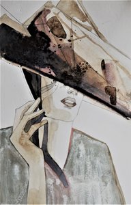 Ritratto di moda con un cappello elegante da Doris Schmitz