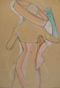 Donna elegante con il cappello