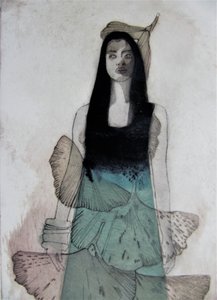 Ritratto di una donna con ginkgo
