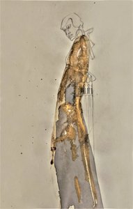 Figura dorata e sinuosa da Doris Schmitz