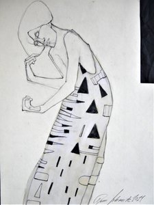 Donna geometrica pensierosa da Doris Schmitz