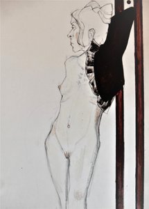 Profilo di un nudo pensieroso da Doris Schmitz