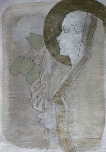 Profilo Serene con aureola dorata
