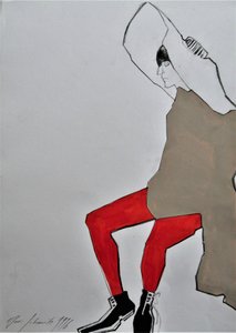 Collant rossi alla moda da donna da Doris Schmitz