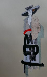 Graffiti di una donna alla moda da Doris Schmitz