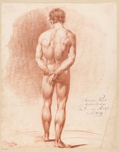 Nudo maschile in piedi, visto di schiena (2° premio 1819) da Douwe de Hoop