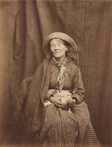 Donna che tiene un uccello morto, Surrey County Asylum da Dr. Hugh Welch Diamond