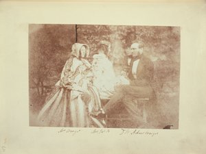 Ritratto di gruppo con il signor e la signora Adair Craigie, la signora James Brewster e Sir David Brewster
