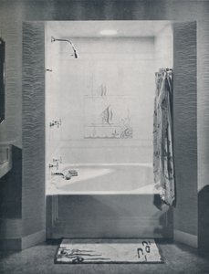 Nuovo bagno Neo-Angle di quattro piedi quadrati, 1935 da Drix Duryea