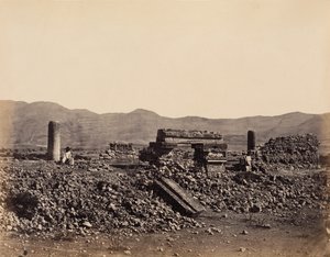 Secondo palazzo a Mitla, Messico, febbraio 1860 da Désiré Charnay