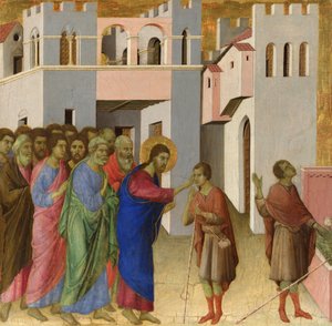 La guarigione di un uomo nato cieco da Duccio di Buoninsegna