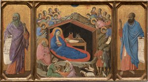 La Natività con i profeti Isaia ed Ezechiele