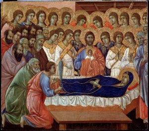 La dormizione della Vergine (dettaglio) da Duccio di Buoninsegna