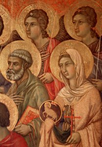 Vergine e bambino sul trono (dettaglio) da Duccio di Buoninsegna