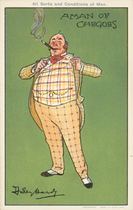 Un uomo di assegni: un uomo ricco in un abito a quadri da Dudley Hardy