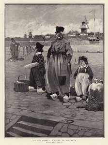 Al traghetto, uno studio a Volendam da Dudley Hardy