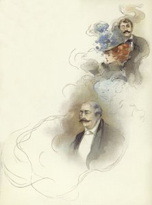 Personaggi alla cena del Savoy da Dudley Hardy