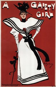 Poster per la commedia musicale A Gaiety Girl di Sidney Jones, 1893