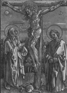 Cristo sulla croce con la Vergine e San Giovanni da Dürer School.