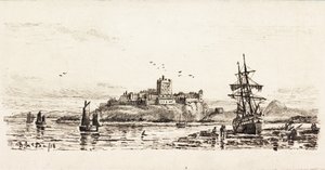 Schooner olandese arenato a Bamburgh da Duncan F. McLea
