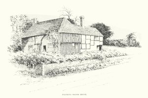 Filching Manor House (litografia) da Duncan Moul