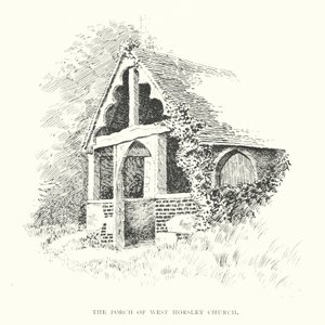 Il portico della chiesa di West Horsley da Duncan Moul