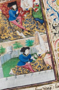 Pagina da "La Belle Dame Sans Merci" di Alain Chartier, Parigi, inizio XV secolo