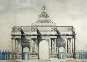 Arco di Trionfo, dopo i disegni di Claude Perrault (1613-78) da Dupouy Dupouy