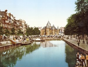 Il nuovo mercato e la Borsa, Amsterdam, Paesi Bassi pub. c. 1900