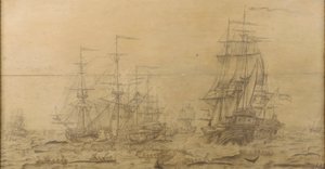 Scena di caccia alla balena del XVII secolo da Dutch School