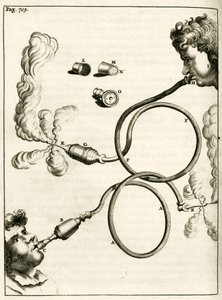 Apparecchio per clisteri di fumo di tabacco, da Exercitationes Practicae circa Medendi Methodum di Frederik Dekkers, 1694 da Dutch School