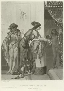 Ragazze danzanti di Cades (incisione) da Dutch School