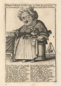 Direttrice dei reggimenti di scorte decadute, stampa satirica sulla Bolla del Mississippi da Dutch School