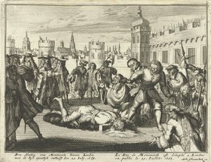 Esecuzione del Duca di Monmouth, 15 luglio 1685 incisione da Dutch School