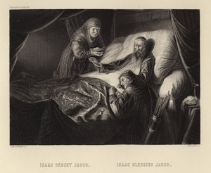 Isacco benedice Giacobbe da Dutch School