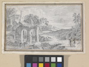 Paesaggio italianizzante con rovine da Dutch School