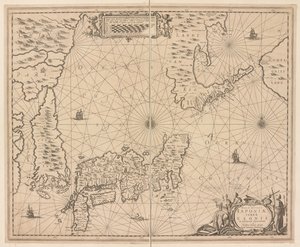 Mappa del Giappone, Nova et accurata Japoniae, Terrae Esonis ac Insularum adjacentium ex nivissima detectione descriptio da Dutch School